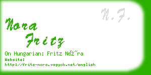 nora fritz business card